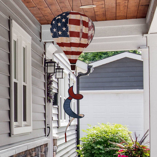 Briarwood Lane - Tea Stained American Burlap Hot Air Balloon Spinner