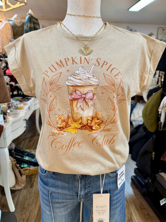 Pumpkin Spice Coffee Club Graphic T-Shirt