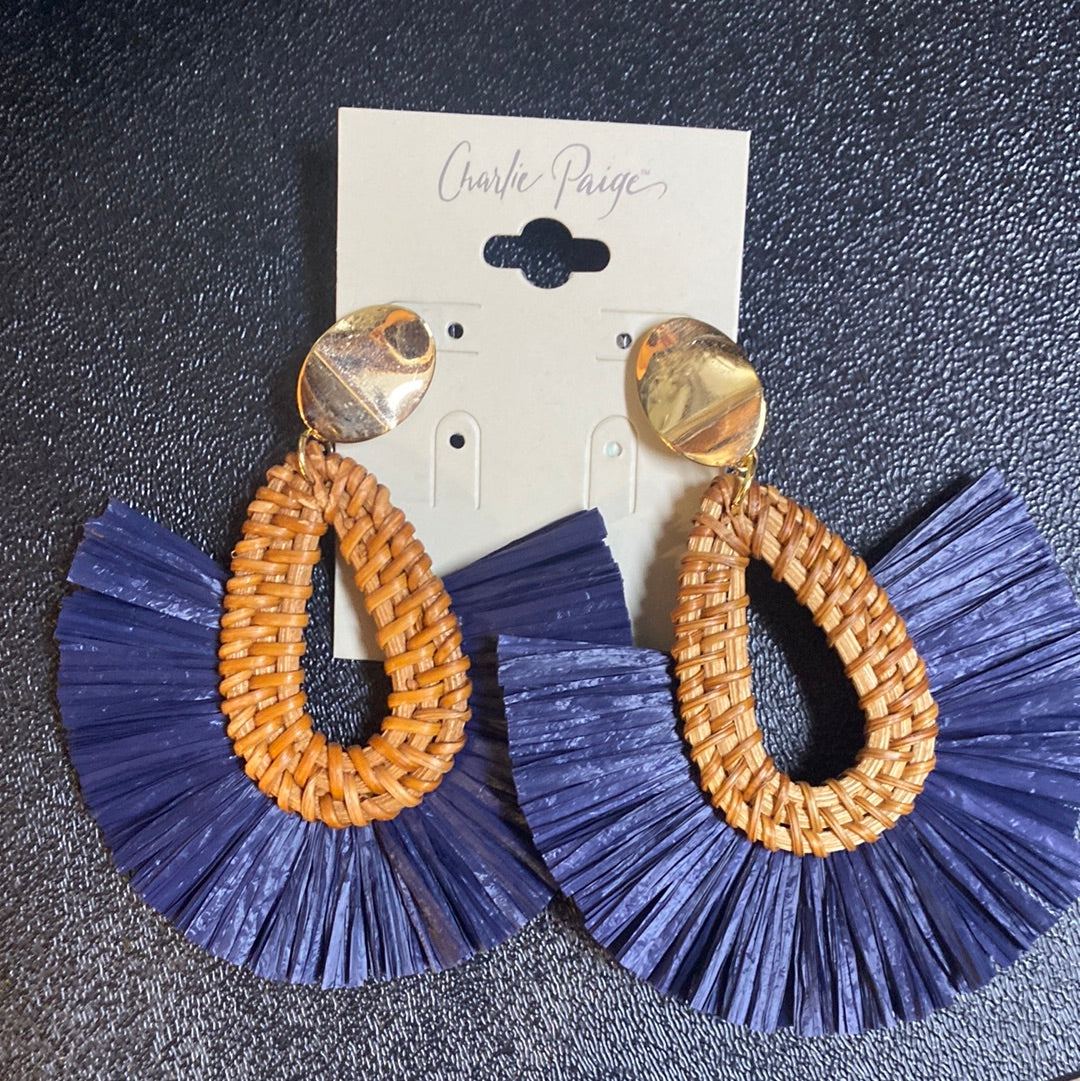 Charlie Paige Raffia Earrings