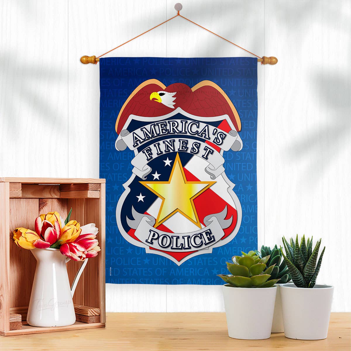 Two Group Flag Co - Police First Responders Decor Flag