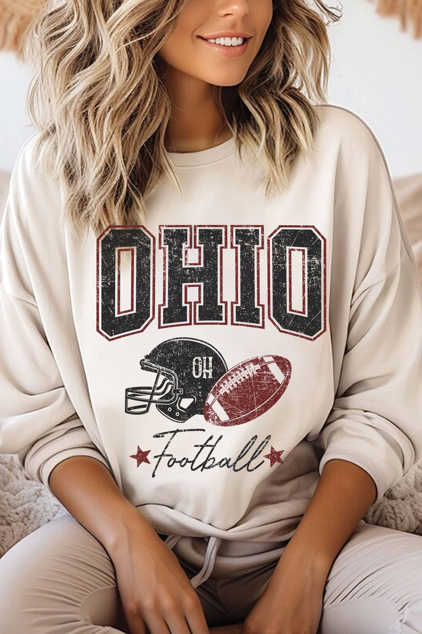 OHIO FOOTBALL GRAPHIC BRUSHED SWEATSHIRTS