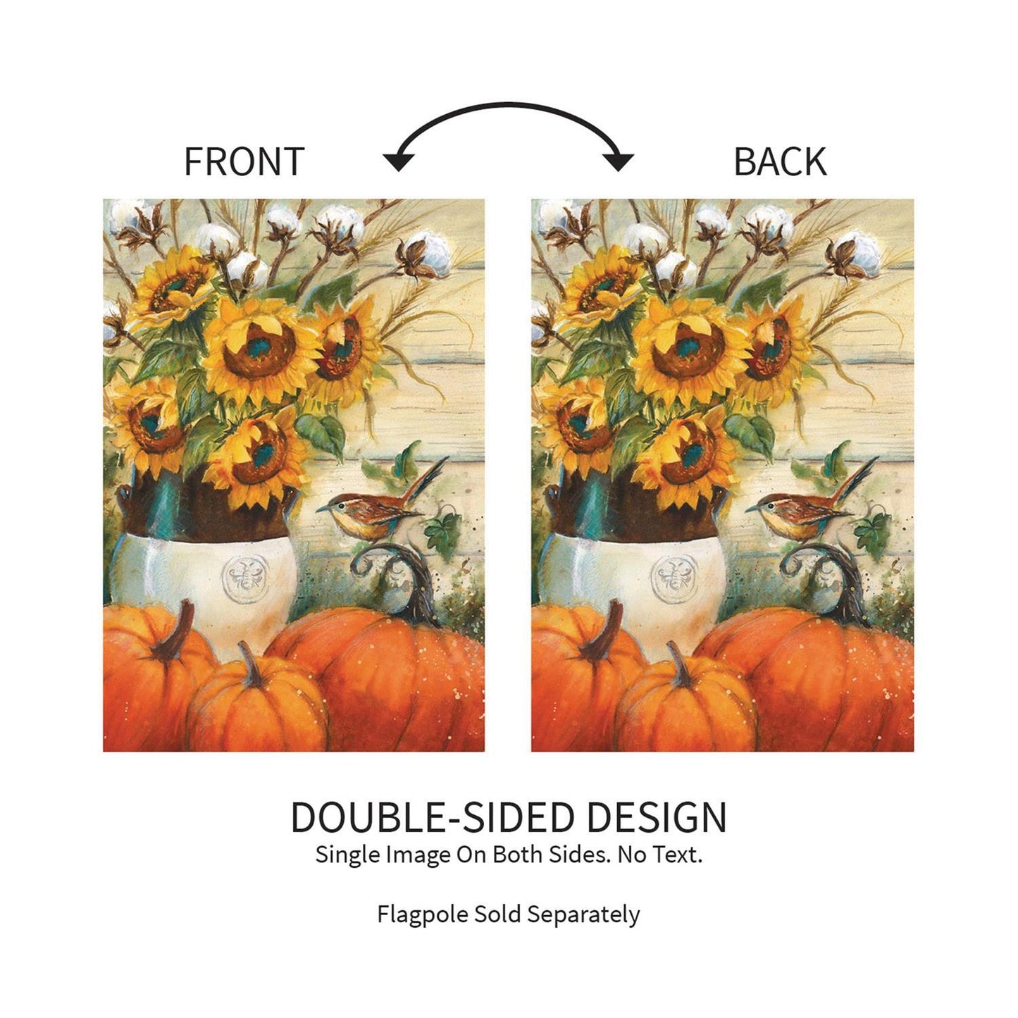 Cotton & Sunflowers Suede Flag