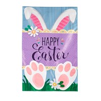 Happy Easter Bunny Applique House Flag