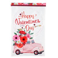 Valentine's Flower Truck Applique House Flag