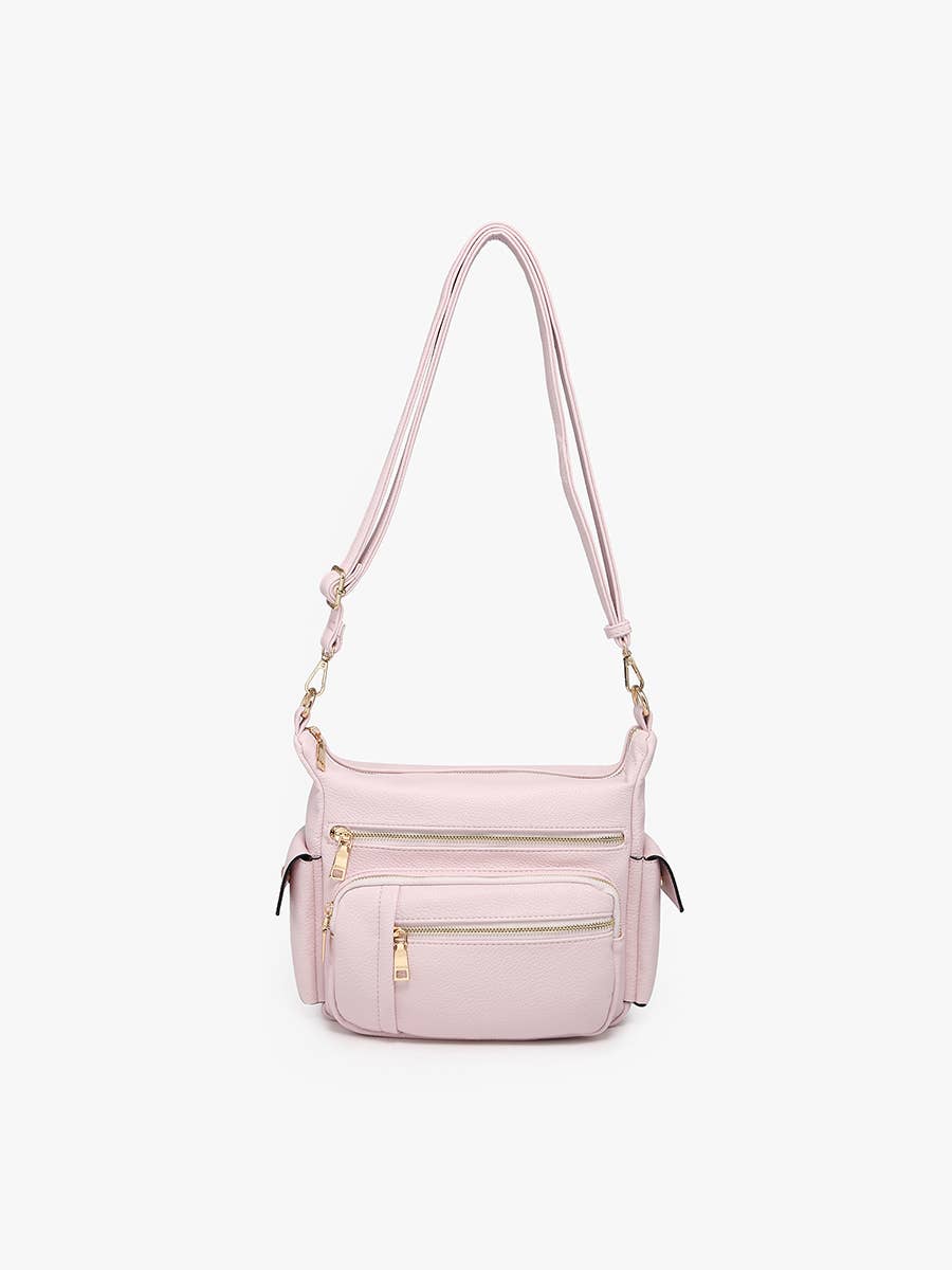 Nicole Multi-Zip Crossbody w/ Side Pockets