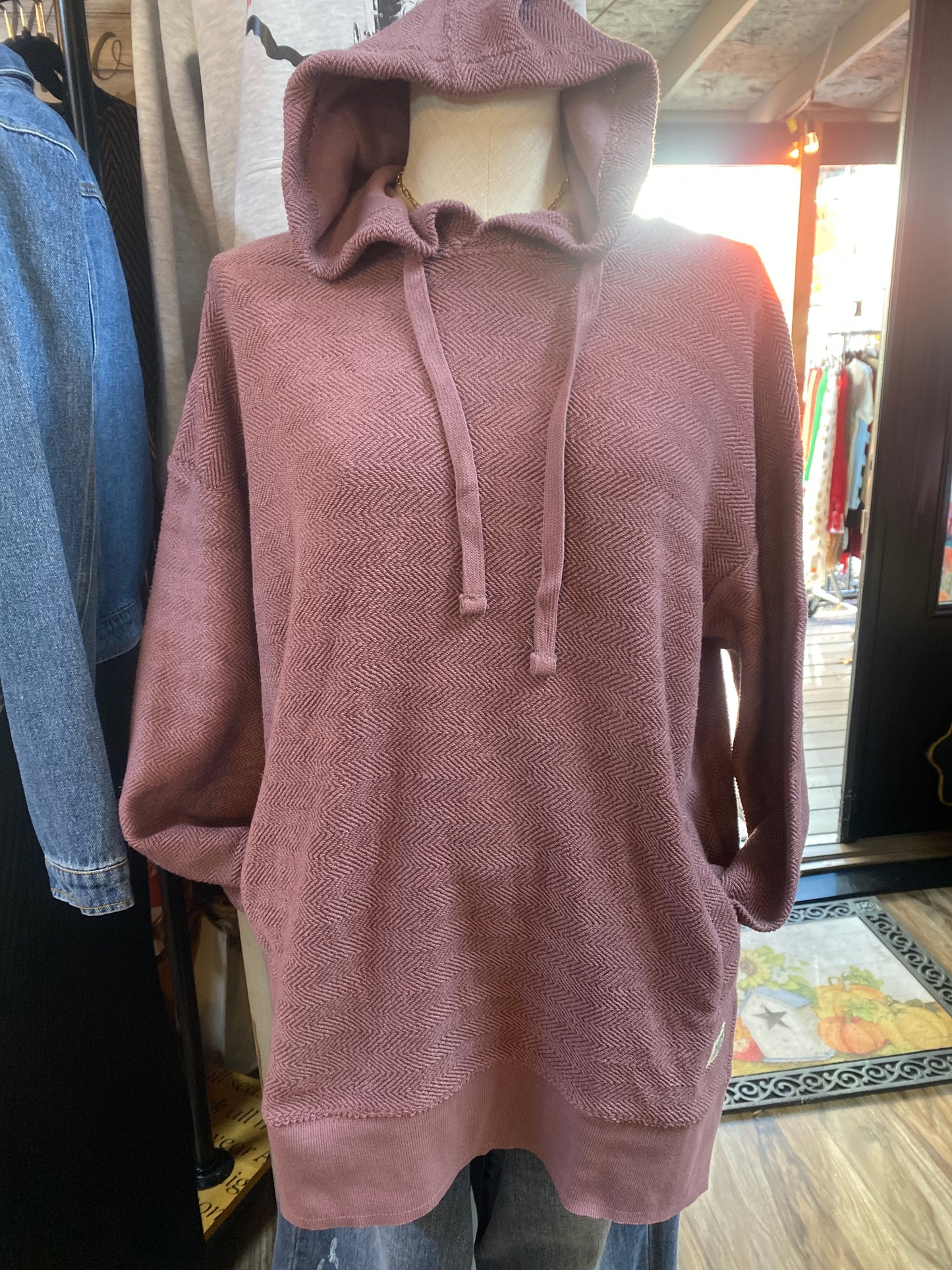 Harbor Way Herringbone Hooded Pullover