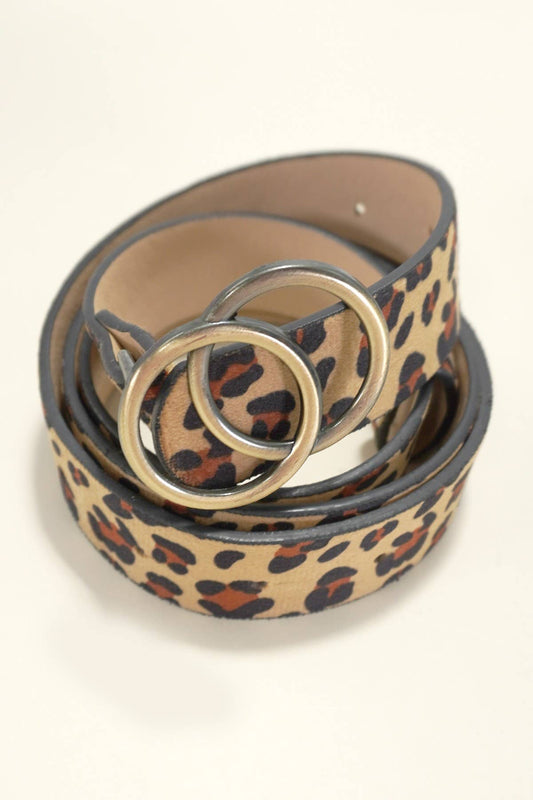 DOUBLE O BUCKLE FAUX LEATHER BELT |
