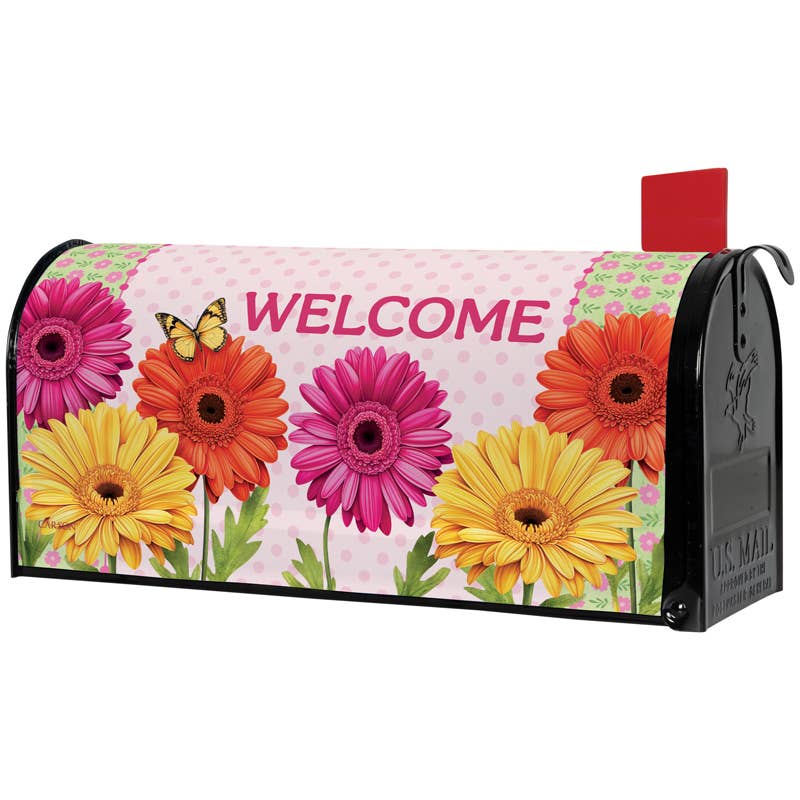 FlagTrends by Carson - "Bright Gerberas Mailbox Cover