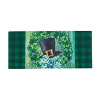 Saint Patrick's Lucky Hat Wreath Sassafras Mat