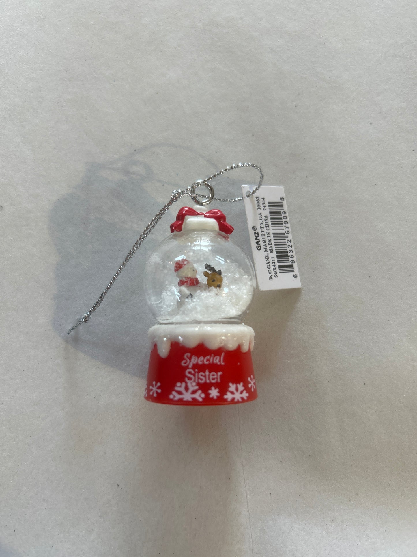 Special Sister Mini Snow globe Ornament