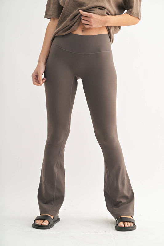 Mono B - BRONZE - Flared Fleece Leggings