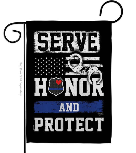 Two Group Flag Co - Serve Honor Protect First Responders Police Decor Flag