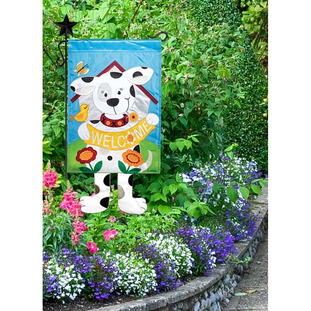 Magnolia - WELCOME DOG CRAZY LEG FLAG