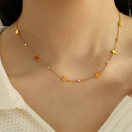 18K STAINLESS STEEL TARNISH FREE STAR NECKLACE