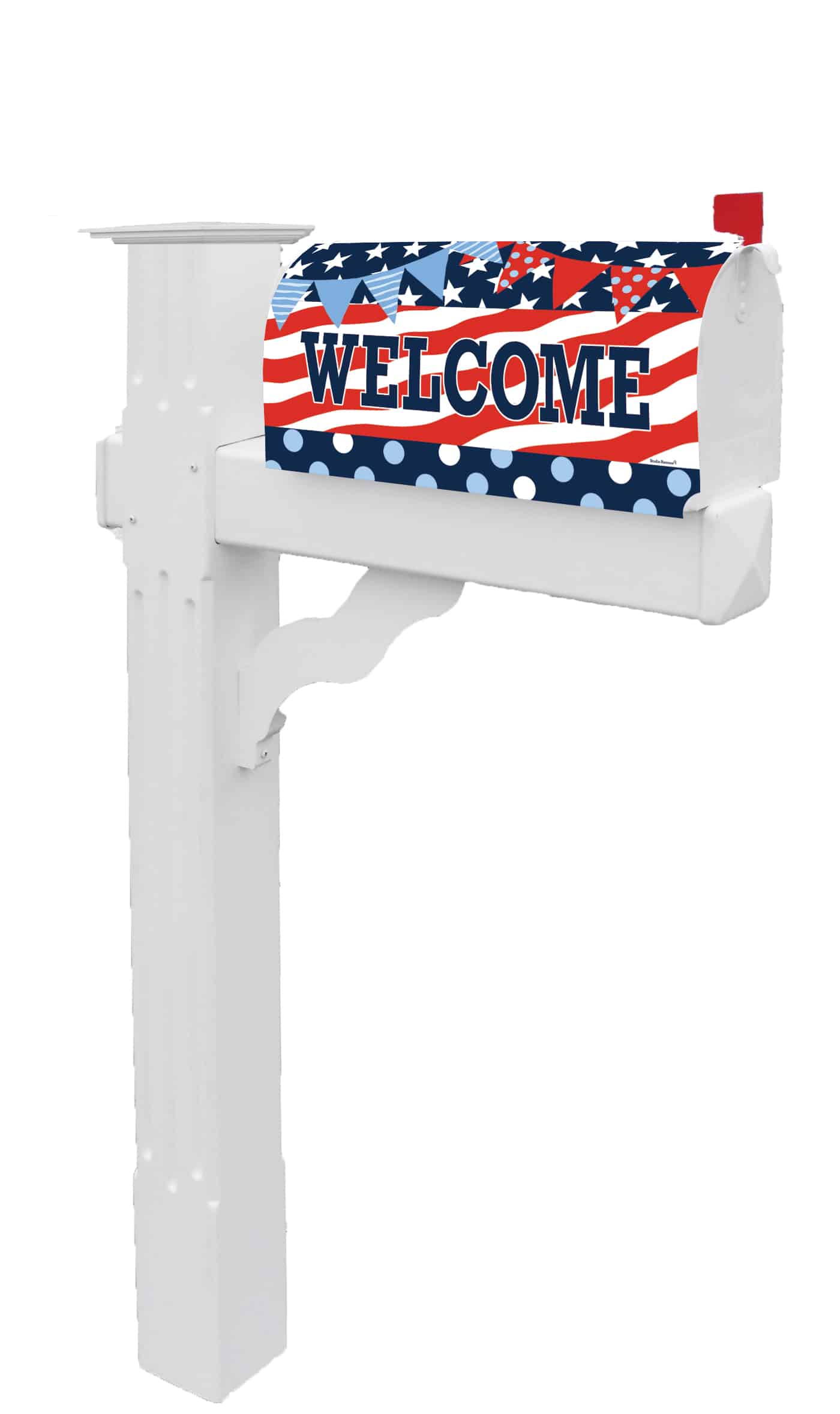 Patriotic Patterns Mailbox Cover