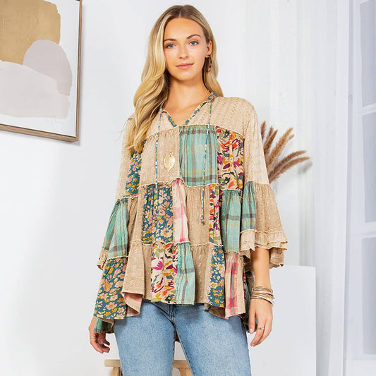 Artistic Fusion: Overdyed Jhabla Top With Emb