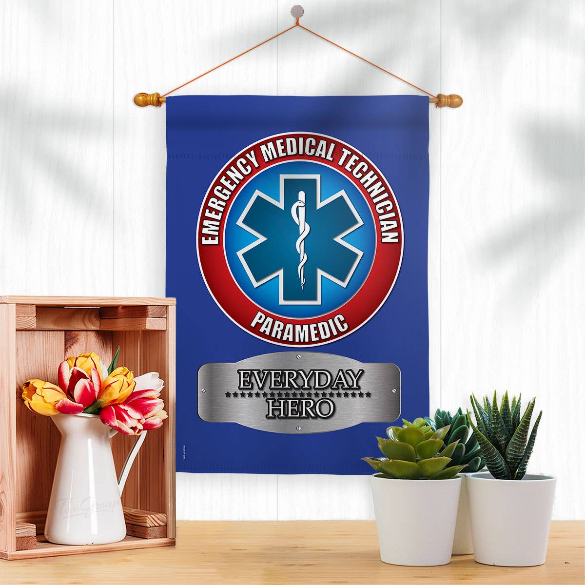 Two Group Flag Co - EMT First Responders Decor Flag