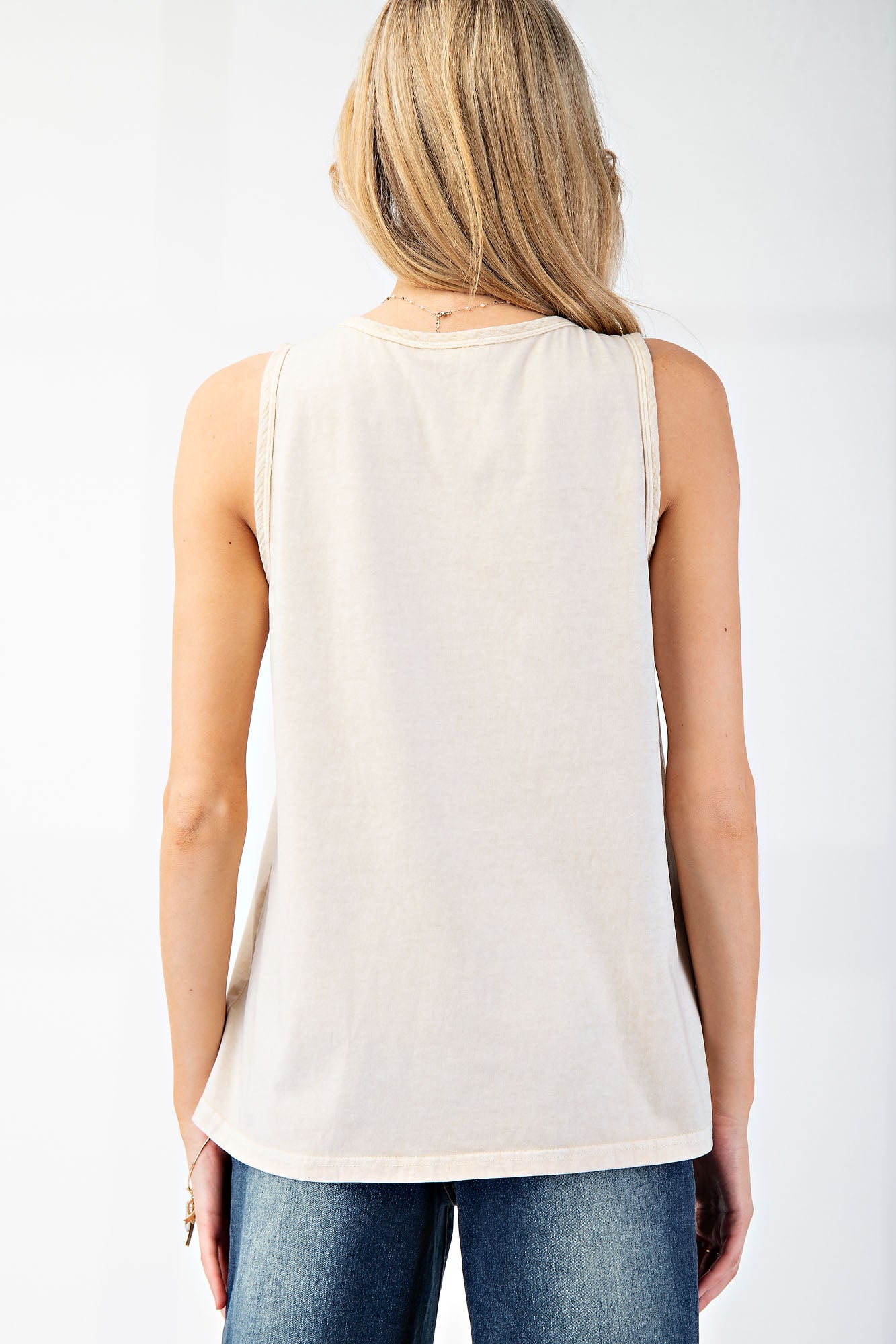 Easel Boots Print Mineral Washed Print Top