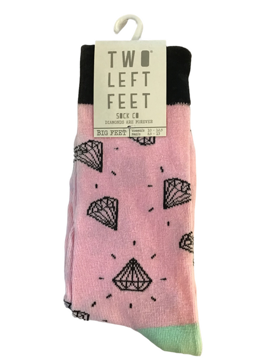 TWO LEFT FEET Diamonds are Forever Socks
