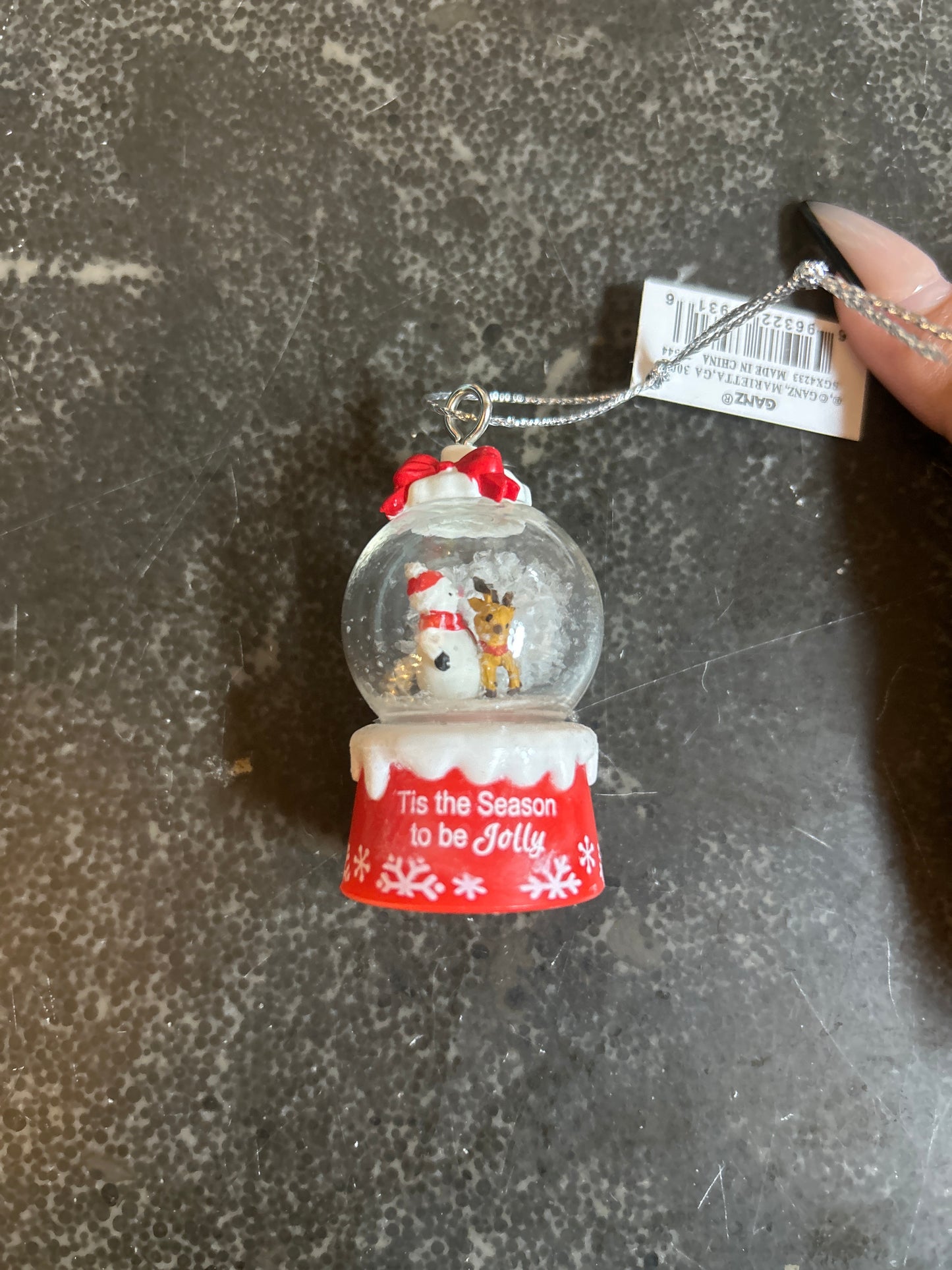 Tis’ The Season Christmas Ornament Snow globe