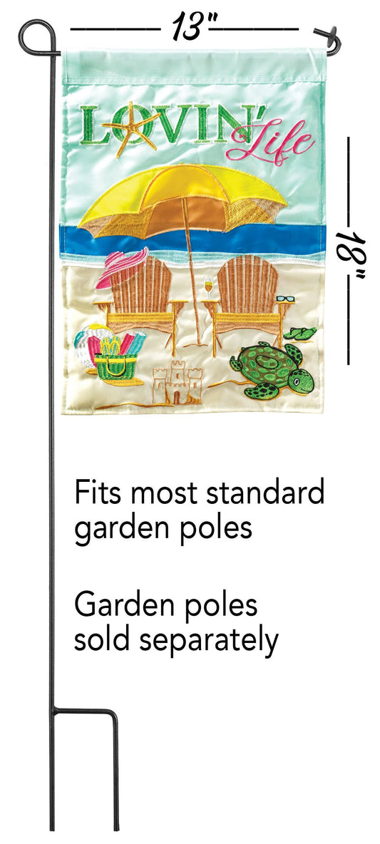 Magnolia - LOVIN' LIFE BEACH CHAIR FLAG POLY GARDEN
