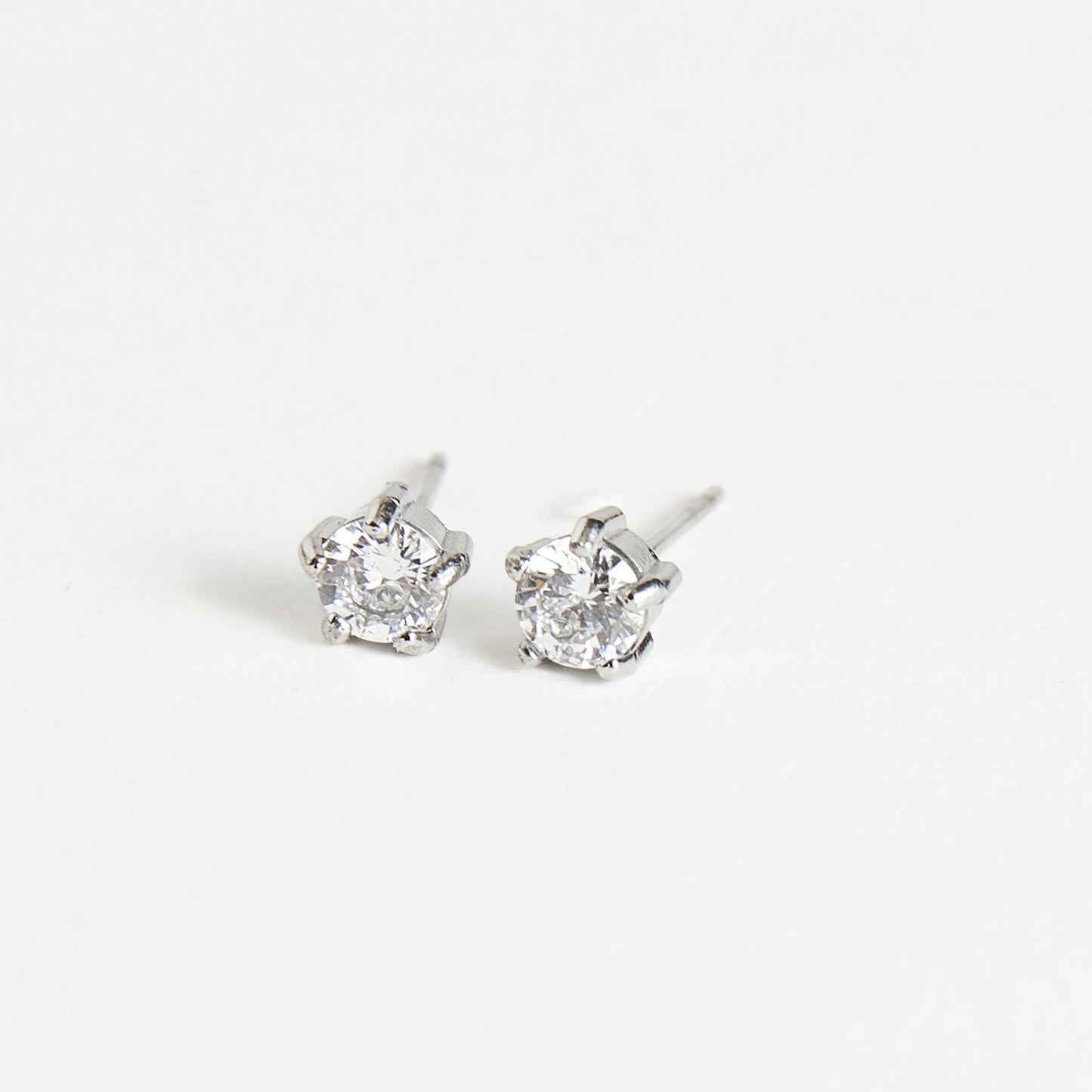 Howard's - Waterproof Earrings 4mm Round Cubic Zirconia Stud Narelle