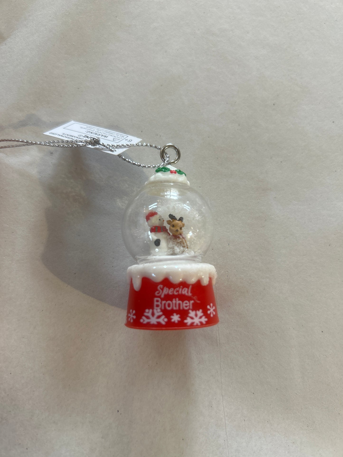 Special Brother Mini Snow globe Ornament