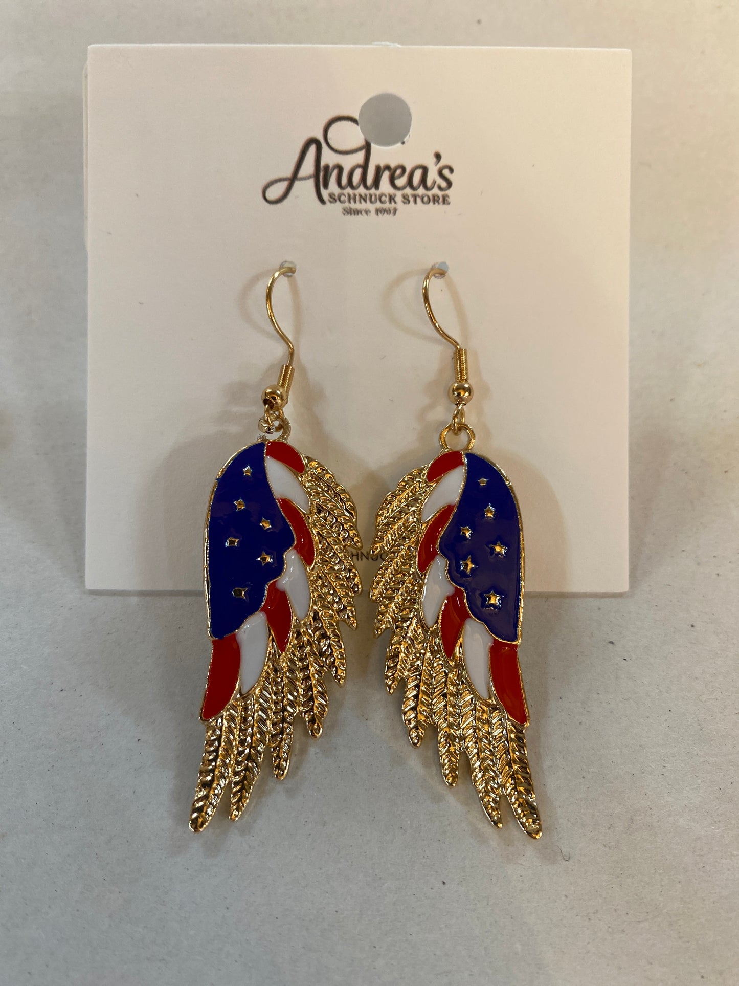 Patriotic Angel Wing Earrings