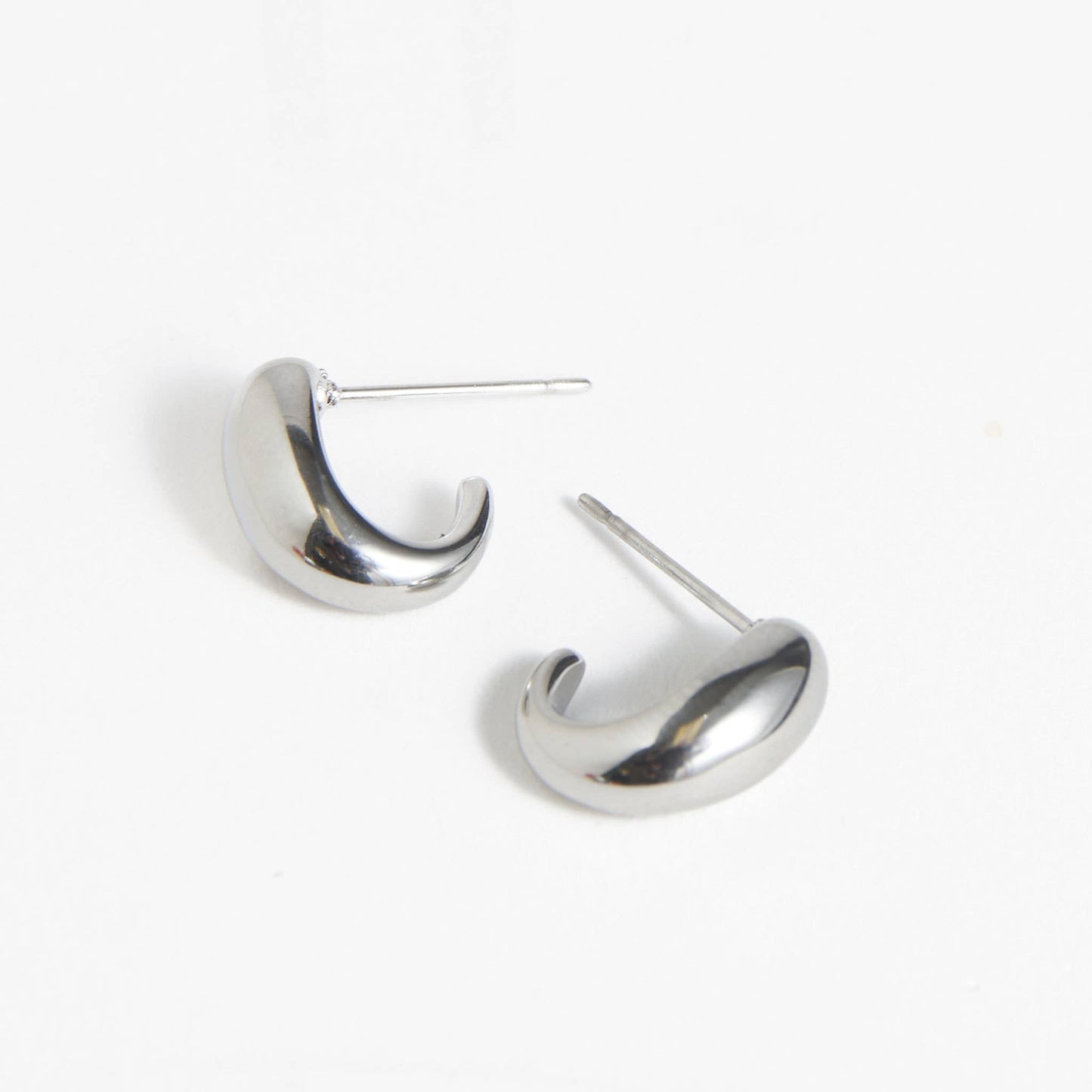 Howard's - Waterproof Earrings Half Loop Hoop in Gold & Stainless Steel