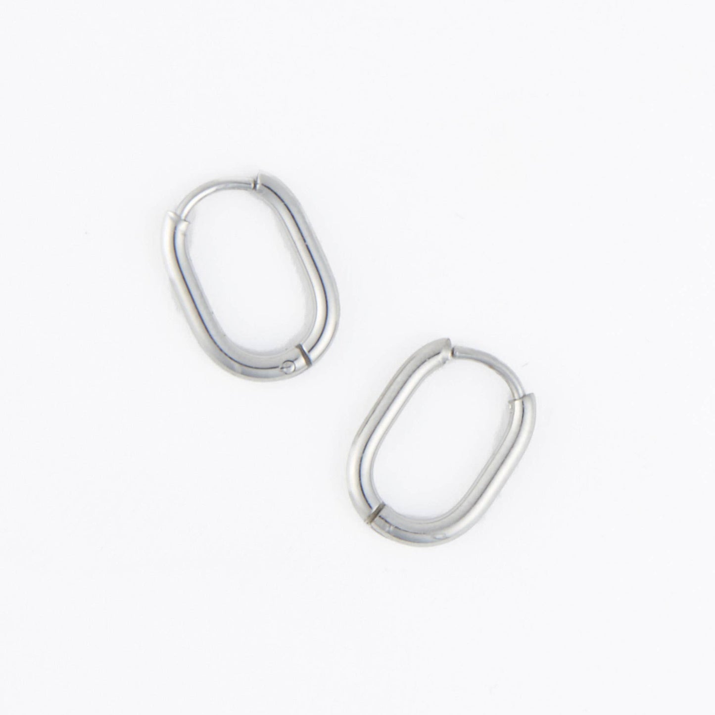 Howard's - Waterproof Earrings Narelle Oval Huggie Hoop Gold & Steel