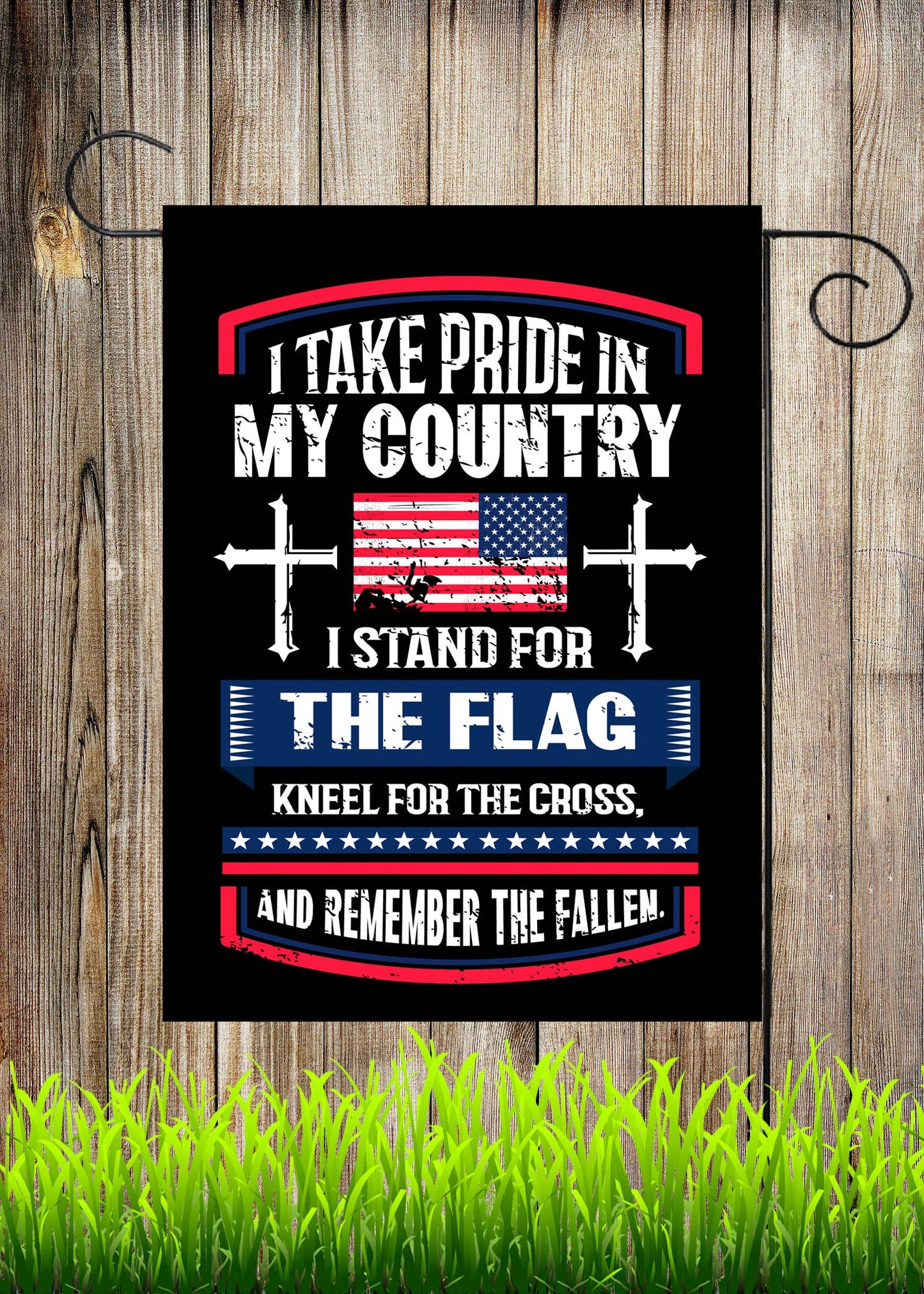 Happy Cow Lawn Decor - Pride In My Country Garden Flag #G1856