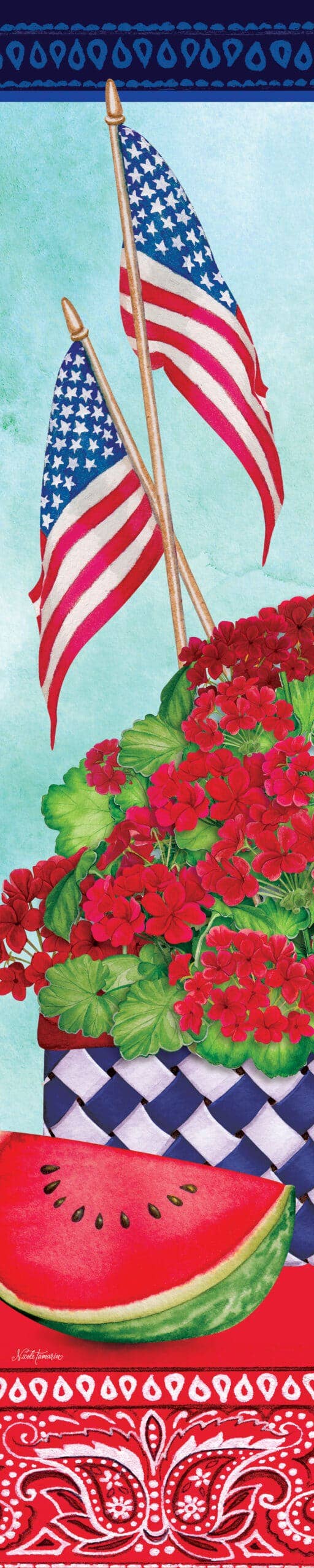 Yard Expression-Watermelon and Flags