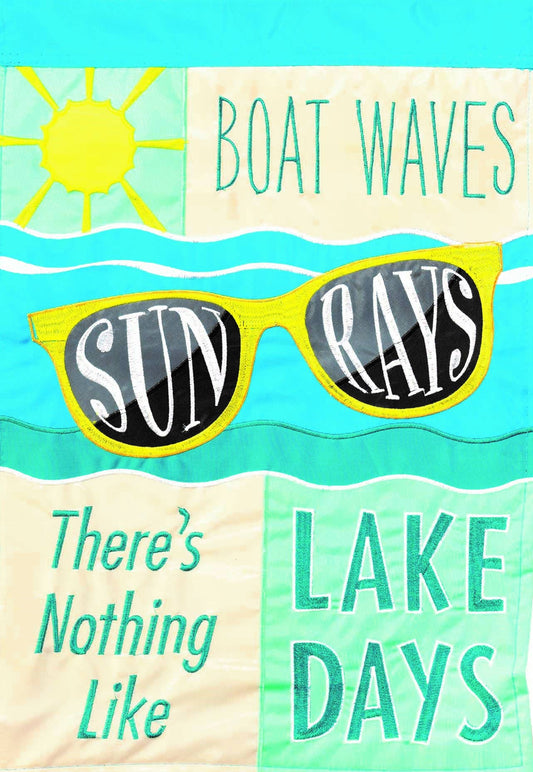 Magnolia - Flag Boat Waves Sun Rays Polyester 13x18