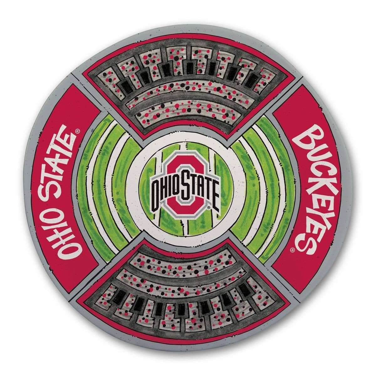 MAGNOLIA LANE - 13.5" OH ST Round Stadium Platter
