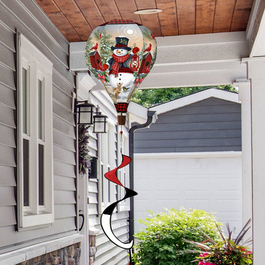 Briarwood Lane - Snowman and Friends Hot Air Balloon Spinner