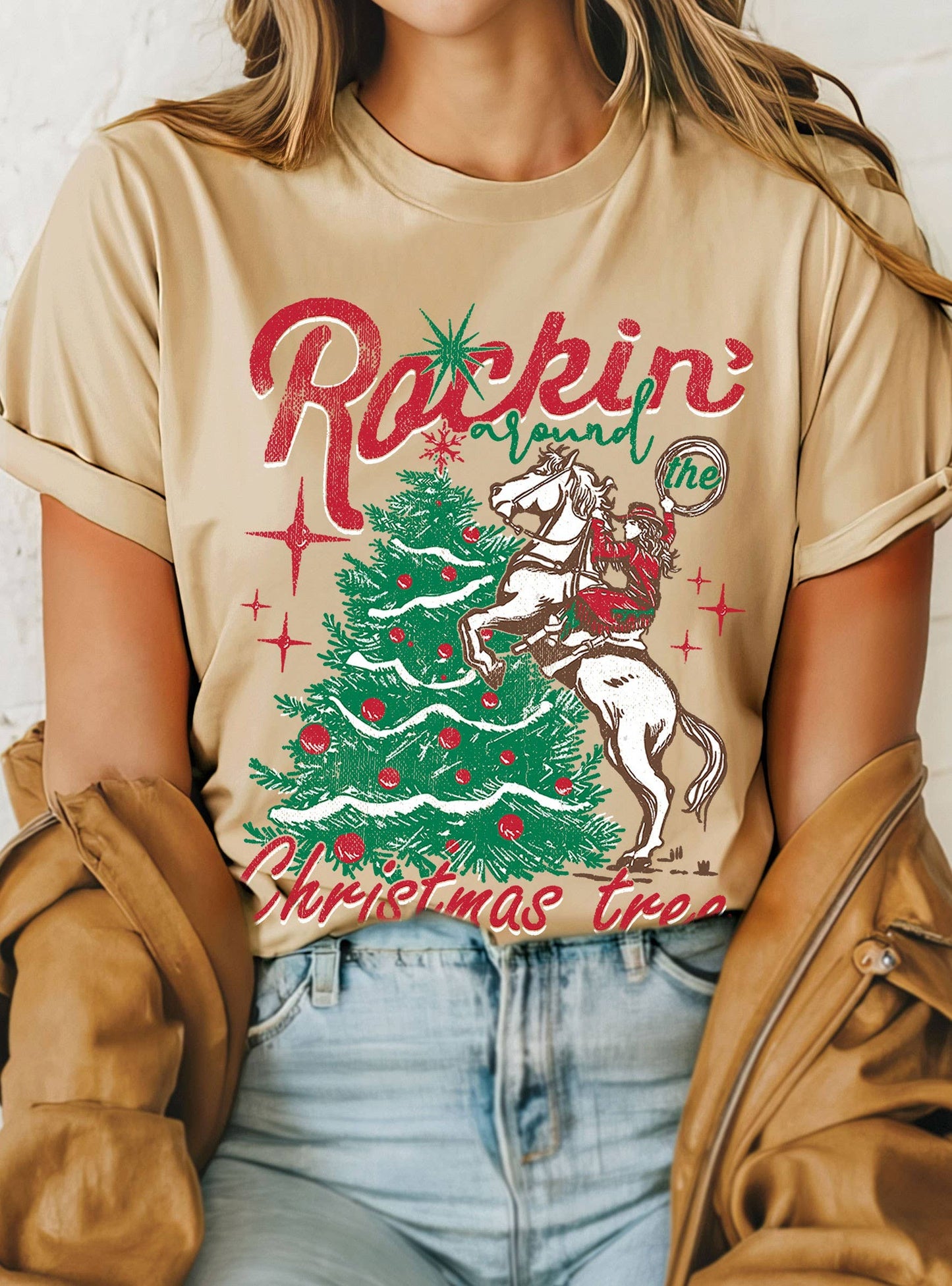 ROCKIN' AROUND THE CHRISTMAS TREE GRAPHIC TSHIRTS