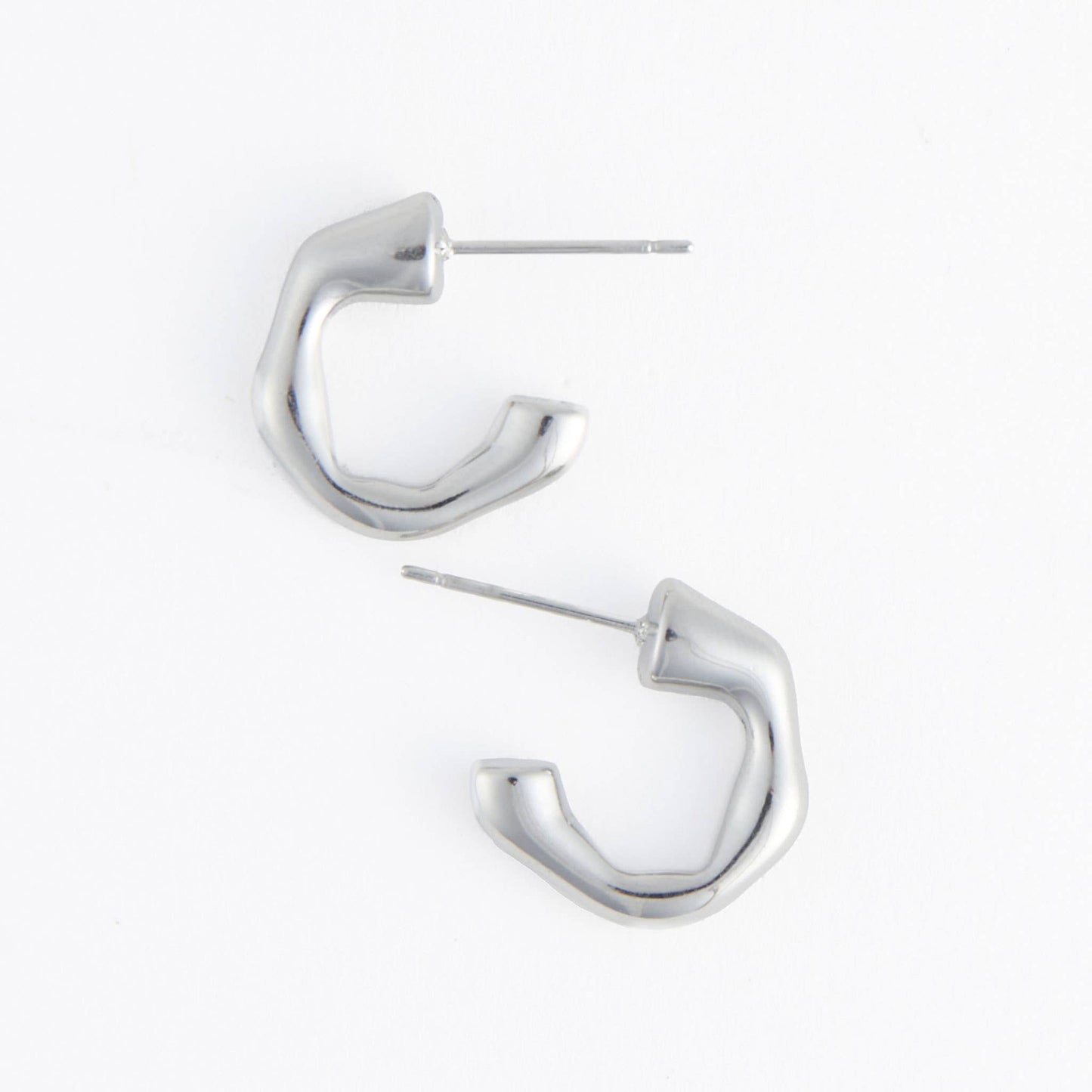 Howard's - Waterproof Earrings Bamboo C-Hoop in Gold & Stainless Steel