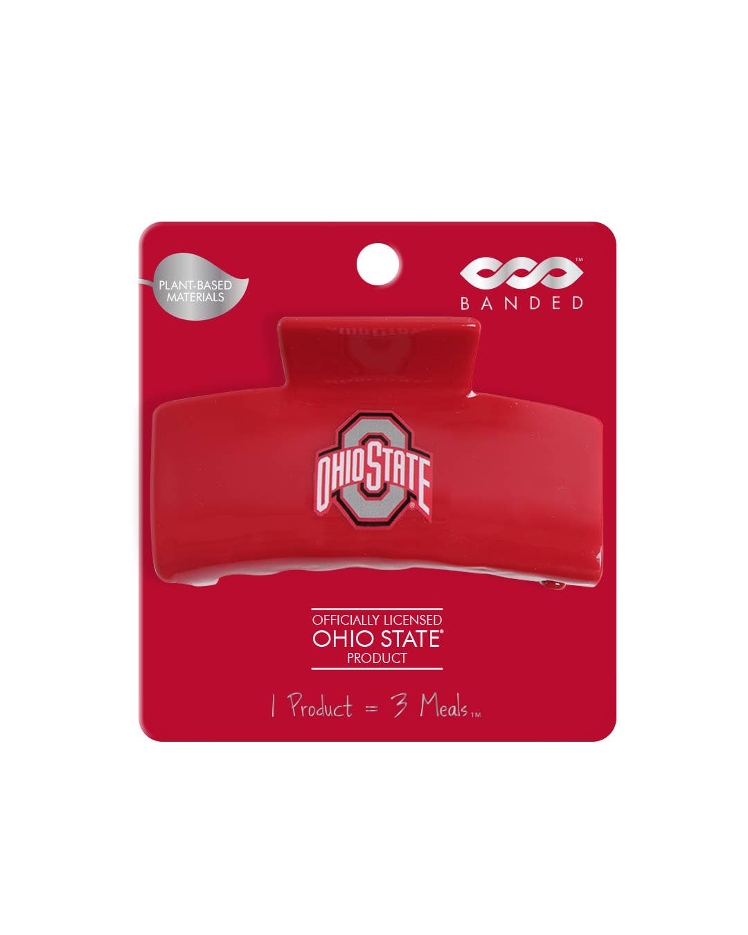 BANDED - Ohio State® Eco Scarlet Logo - Logo Claw Clip