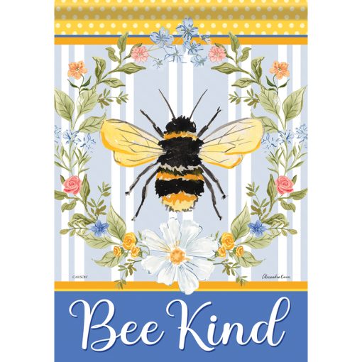 Bee Kind Wreath Flag