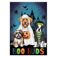 Boo Buds Applique House Flag