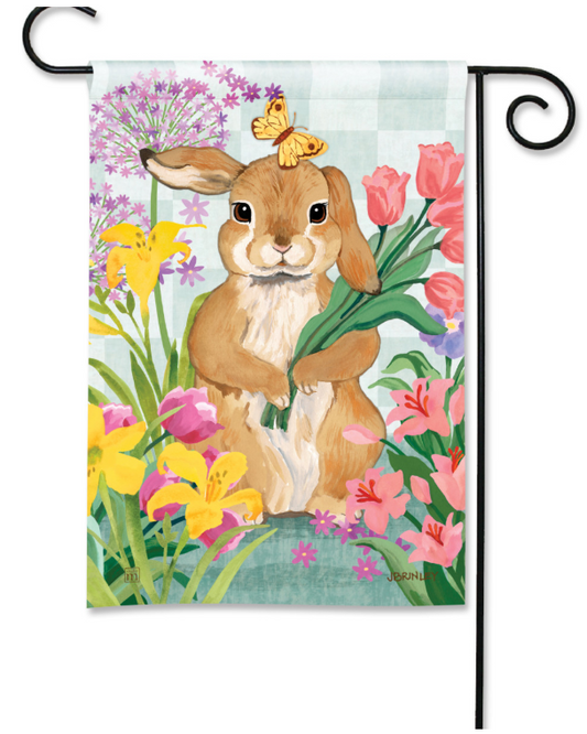 Bunny Bouquet Garden Flag