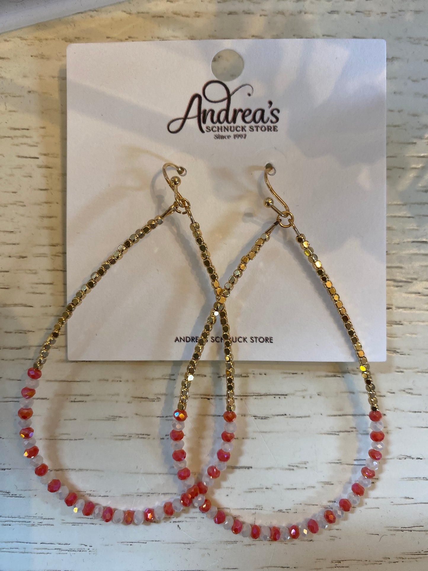 Beaded Tear Drop Earrings