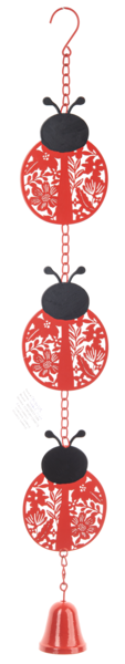 Laser Cut Ladybug Windchime