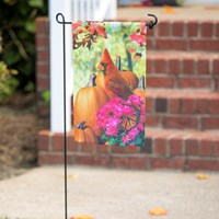 Cardinal in Color Garden Waffle Flag