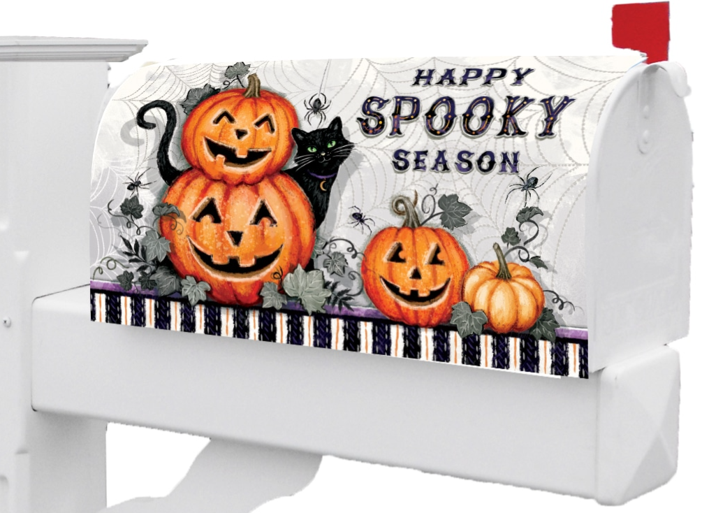 Cat & Pumpkin-Large Mailbox Makeover