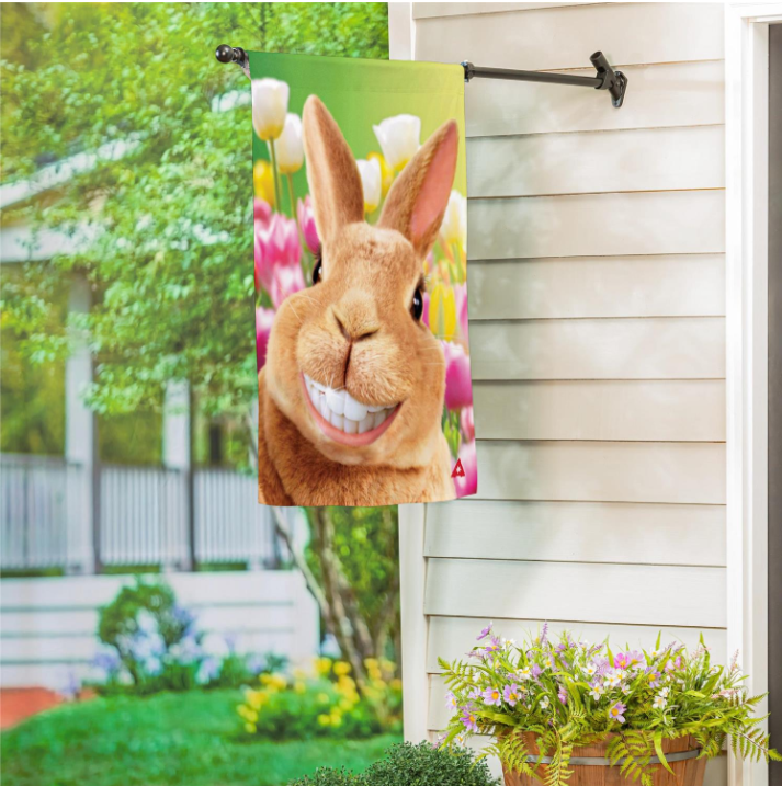 Cheesy Bunny Suede Flag