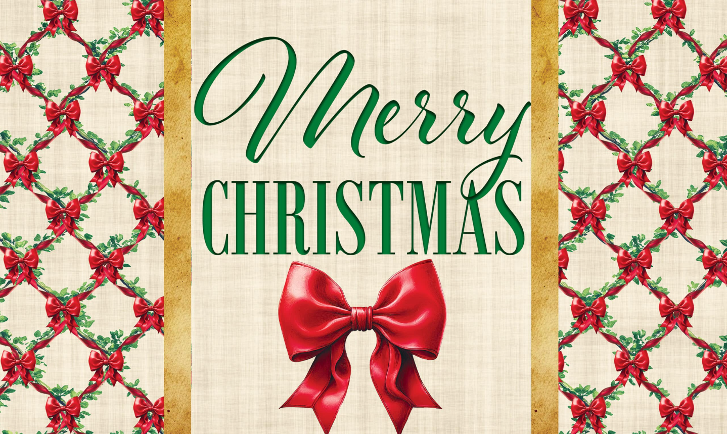 Christmas Bows-Floor Mat