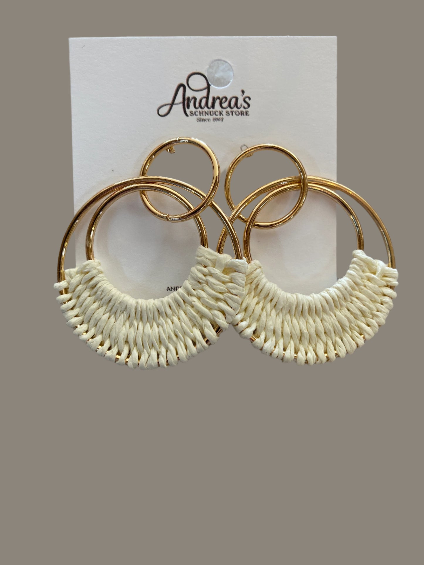 Cream Earrings