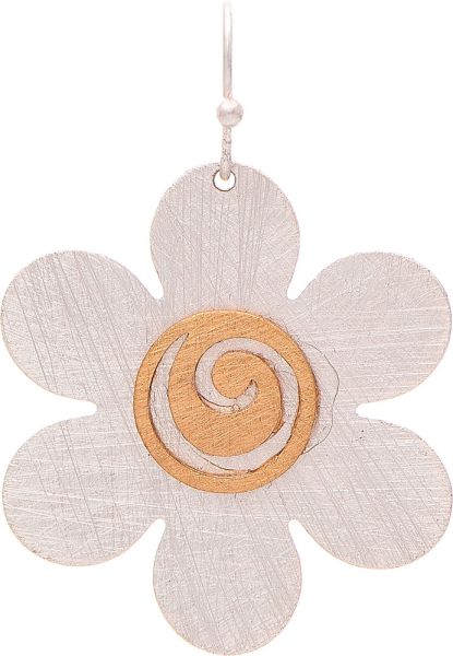 Two Tone Flower Earring