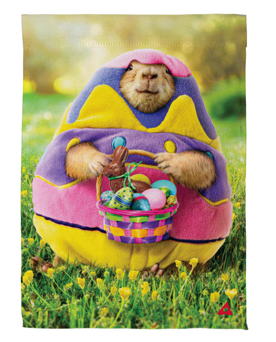 Egg Groundhog Suede Flag